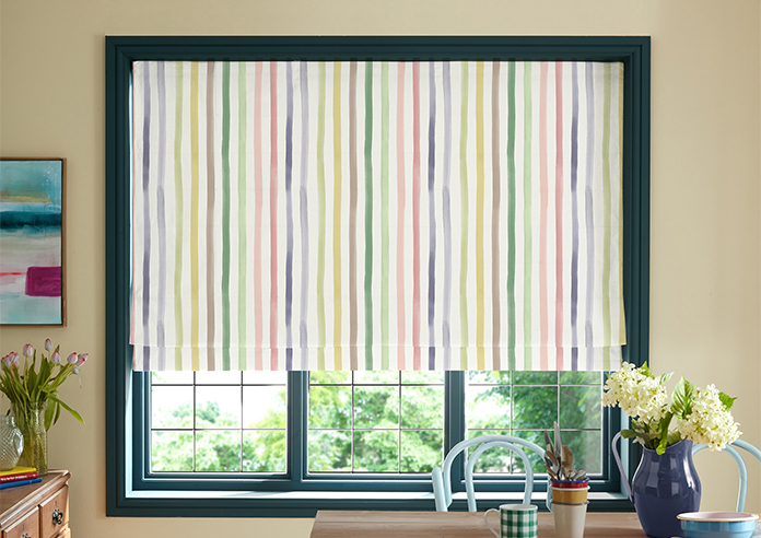 Bluebellgray Watercolour Stripe, Tetbury - Twist&Fit Roman Blind - Image 3